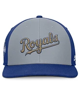 Nike Men's Gray/Royal Kansas City Royals Pro Performance Snapback Hat