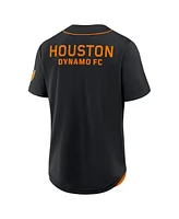 Fanatics Men's Black Houston Dynamo Fc Injury Time Baseball Jersey