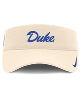 Nike Men's Natural Duke Blue Devils Primetime Ace Adjustable Visor Hat