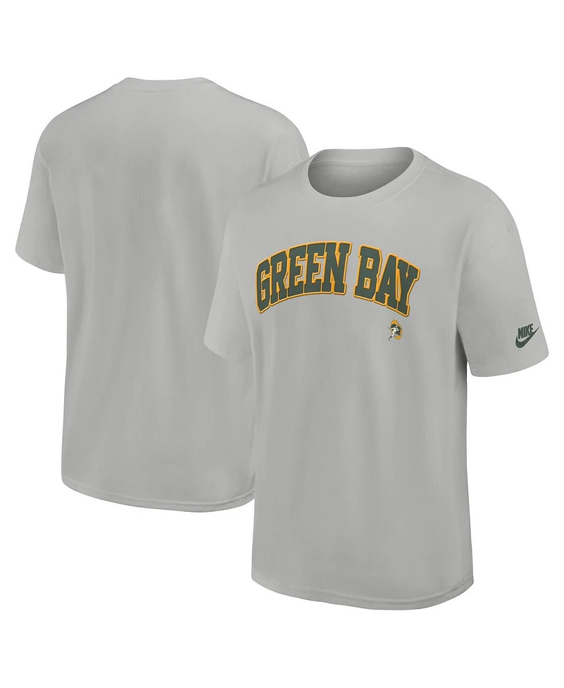 Nike Men's Silver Green Bay Packers Rewind Max90 Statement T-Shirt