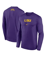 Nike Men's Purple Lsu Tigers On-Court Basketball Shootaround Performance Long Sleeve T-Shirt