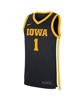 Nike Men's 1 Black Iowa Hawkeyes Road Replica Jersey