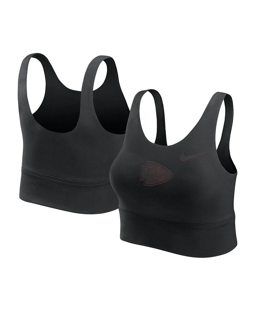 Nike Women's Black Kansas City Chiefs Performance Longline Sports Bra