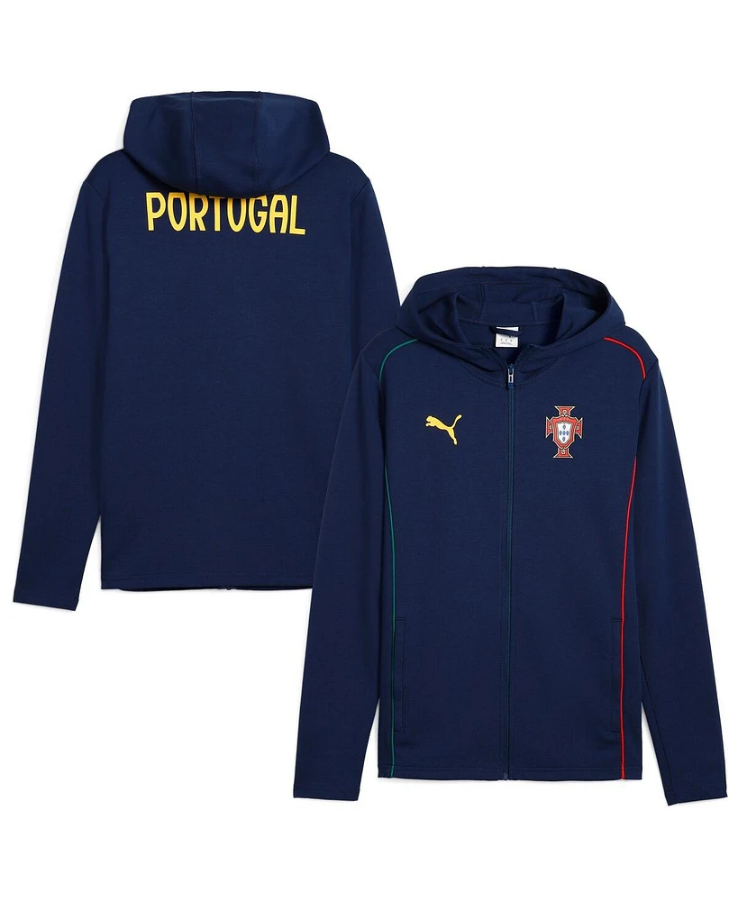 Puma Men's Navy Portugal National Team Casuals Full-Zip Hooded Jacket