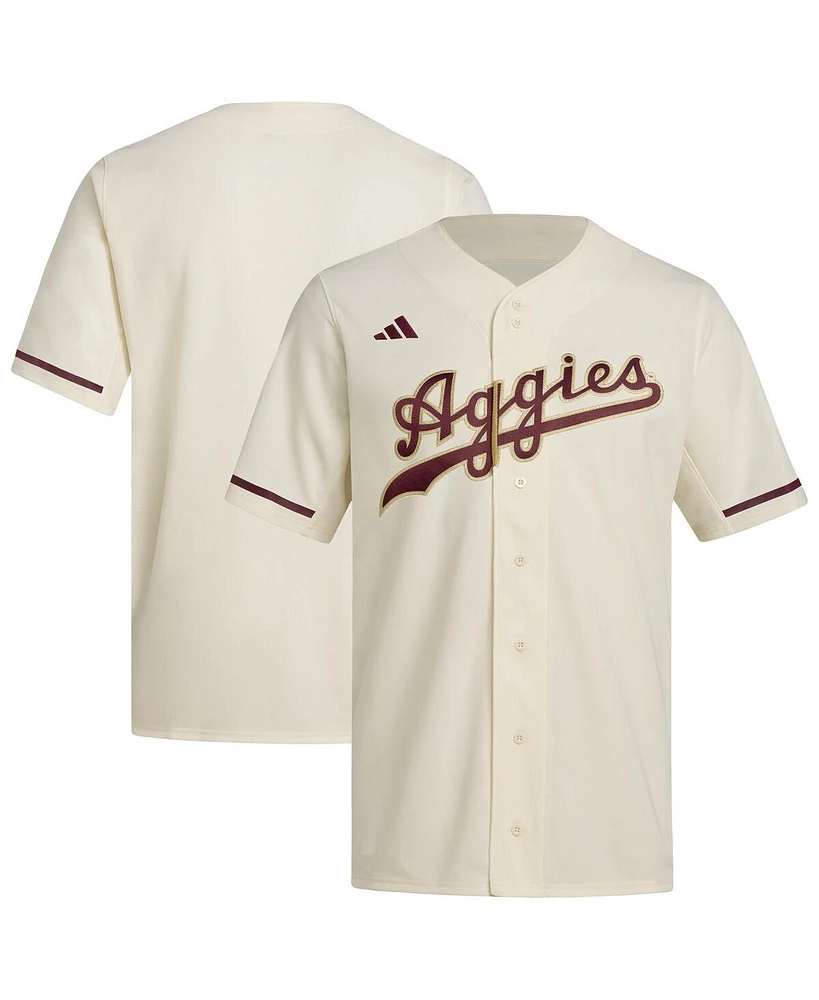 Adidas Men's Cream Texas A M Aggies Replica Baseball Jersey