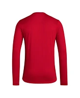 Adidas Men's Crimson Indiana Hoosiers Locker On-Court the Fade Long Sleeve T-Shirt