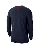 Nike Men's Navy Golden State Warriors 2024/25 City Edition Essential Logo Long Sleeve T-Shirt