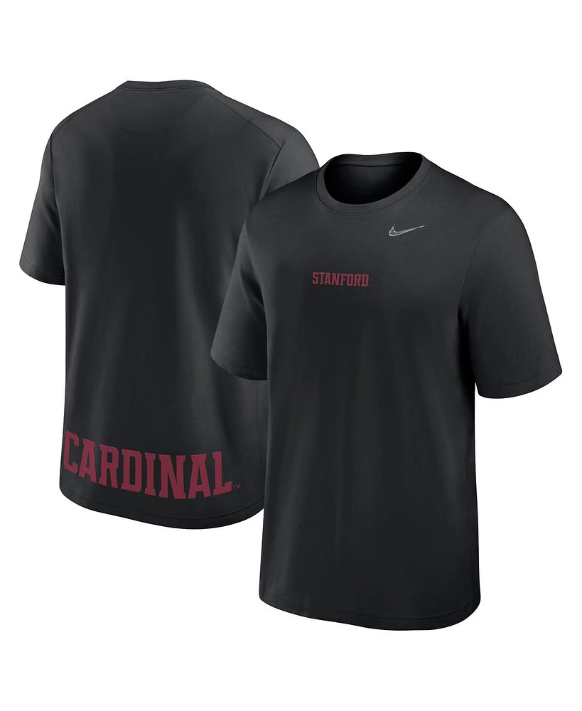 Nike Men's Black Stanford Cardinal Primary Statement Two-Hit Performance T-Shirt