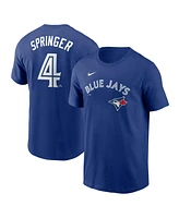 Nike Men's George Springer Royal Toronto Blue Jays Fuse Name Number T-Shirt
