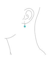 Bling Jewelry Simple Basic Round 8MM Bead Ball Drop Dangle Earrings Secure Hinge Lever back .925 Sterling Silver