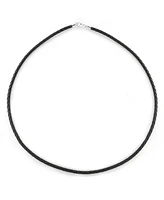Bling Jewelry Brown Black Leather Braided Rope Weave Necklace Pendant Cords .925 Sterling Silver 14 16 18 20 24 Inch Length