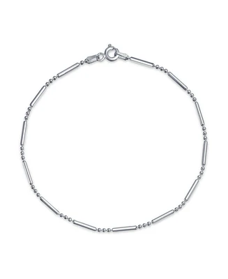 Bling Jewelry Simple Ball Dot & Dash Bar Chain Anklet Ankle Bracelet Yellow Gold Plated .925 Sterling Silver 9-10 Inch