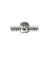 Bling Jewelry Cute Whimsical Hedgehog Animal Charm Bead Oxidized .925 Sterling Silver