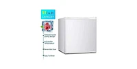 Cowsar 1.1 Cu.ft Upright Freezer , Compact Mini Freezer with Reversible Single Door, Temperature Control, Removable Shelves, White