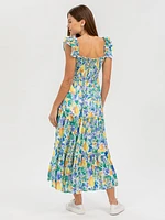 Pietro Brunelli Maternity Maternity Ruffle Tiered Floral Chloe' Dress