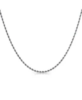 Bling Jewelry Classic Strong 3-5mm Twist Cable Wheat Foxtail Rope Chain Necklace
