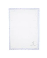 Lambs & Ivy Baby Heaven Sent Baptism/Christening Soft White Fleece Blanket