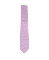 Trafalgar Men's Hanami Cherry Blossom Burst Linen Blend Novelty Necktie