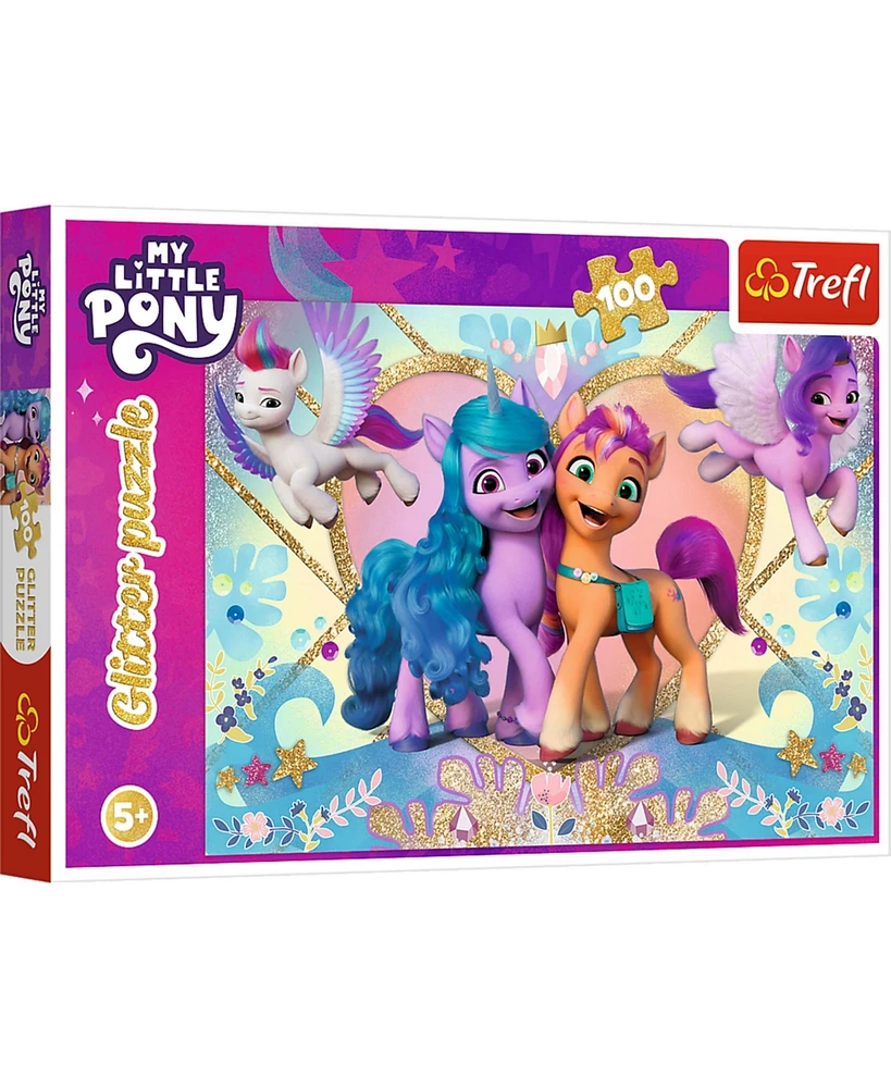 Trefl Red 100 Piece Glitter Puzzle - My Little Pony - Shiny Ponies