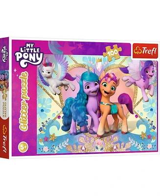 Trefl Red 100 Piece Glitter Puzzle - My Little Pony - Shiny Ponies