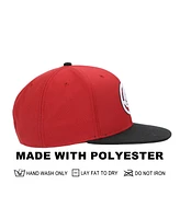 Jujutsu Kaisen Men's 3D Embroidered School Emblem Red & Black Snapback Hat
