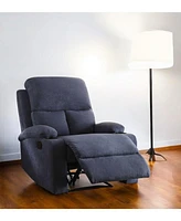 Modern Linen Upholstered Recliner for Home or Office Use