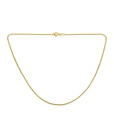 Bling Jewelry Thin 2MM Strong Simple Miami Cuban Curb Chain Necklace Yellow Gold Plated.925 Sterling Silver