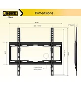 ProMounts Flat/Fixed Tv Wall Mount for 32" to 65" TVs, Holds up to 100lbs