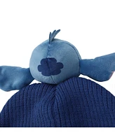 Disney Men's Stitch Ohana Cuff Beanie With Plush Character Pom
