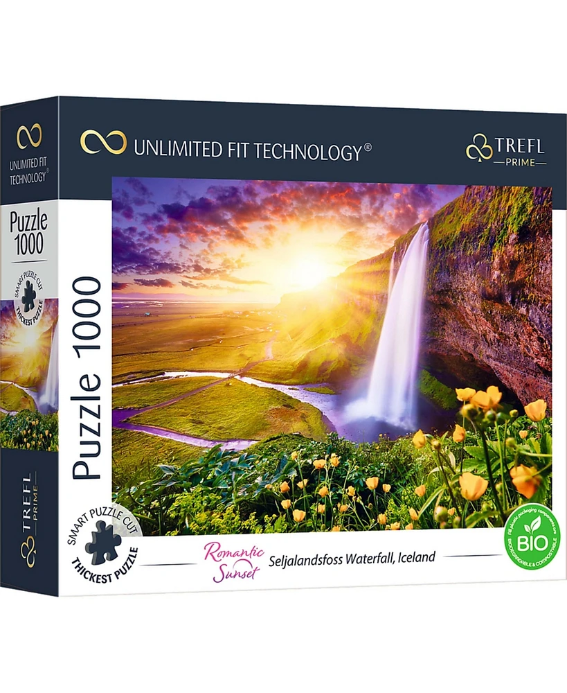 Trefl Prime 1000 Piece Puzzle - Romantic Sunsets Selisalandfoss Water Falls Iceland
