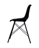 Stylish Faux Leather Upholstered Side Chair for Modern Decor