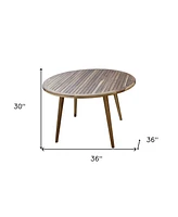 Solid Wood Rounded Outdoor Dining Table – Stylish Patio Table for Garden & Deck