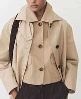 Mango Women's Pockets Cotton Jacket