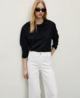 Mango Women's Catherin Culotte High-Rise Jeans