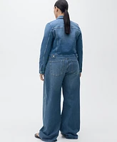 Mango Women's High-Rise Wide Leg Jeans