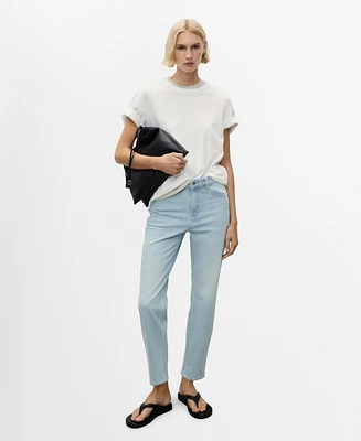Mango Women's New Mom Comfort High-Rise Jeans