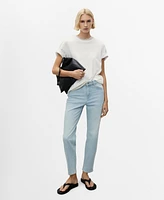 Mango Women's New Mom Comfort High-Rise Jeans