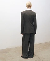 Mango Women's Belted Clips Suit Trousers