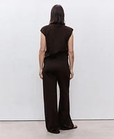Mango Women's Fine-Knit Wide Leg Trousers