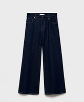 Mango Women's Low-Rise Wide Leg Jeans