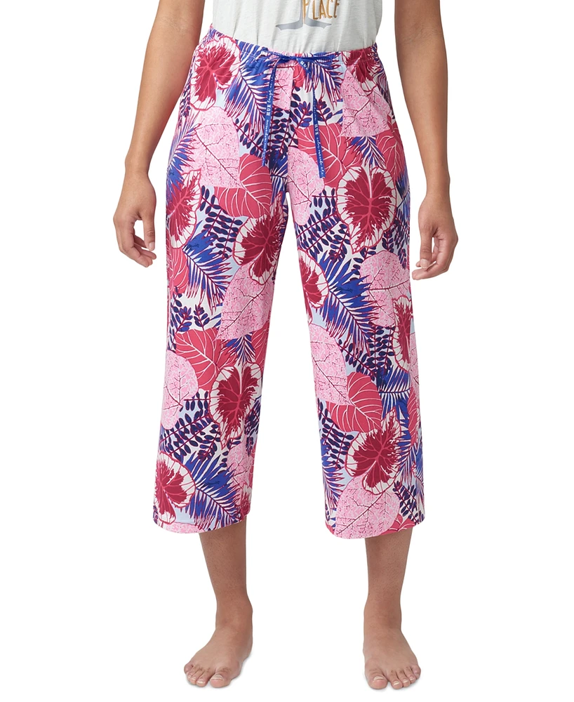 Hue Women's The Great Palms Printed Capri Pajama Pants