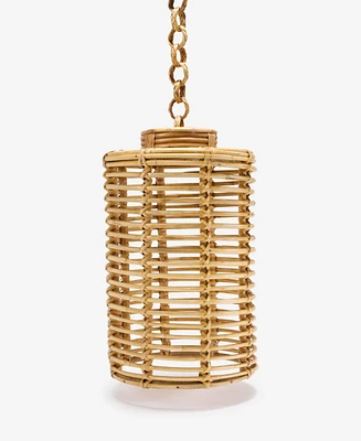 Amara Handmade Rattan Hanging Lampshade, Oval Ceiling Light Fixture