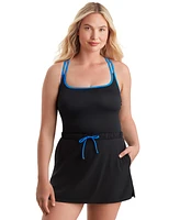 Shape Solver Sport by Mimi Flamingo Women's Runaround Skirted Swimsuit