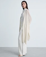 Mango Women's Fine Knit Long Cardigan Sweater