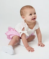 Rare Editions Baby Girls 2-Piece Puff Sleeves and Seersucker Short Set