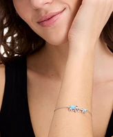 kate spade new york Silver-Tone Mama Elephant Stone Charm Bracelet