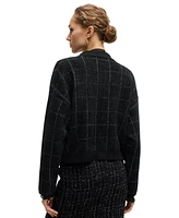 Boss by Hugo Women's Sparkle Tweed Cropped Jacket