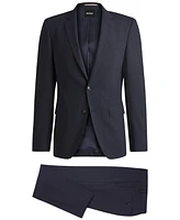 Boss by Hugo Men's Micro-Patterned Stretch Cloth Slim-Fit Suit