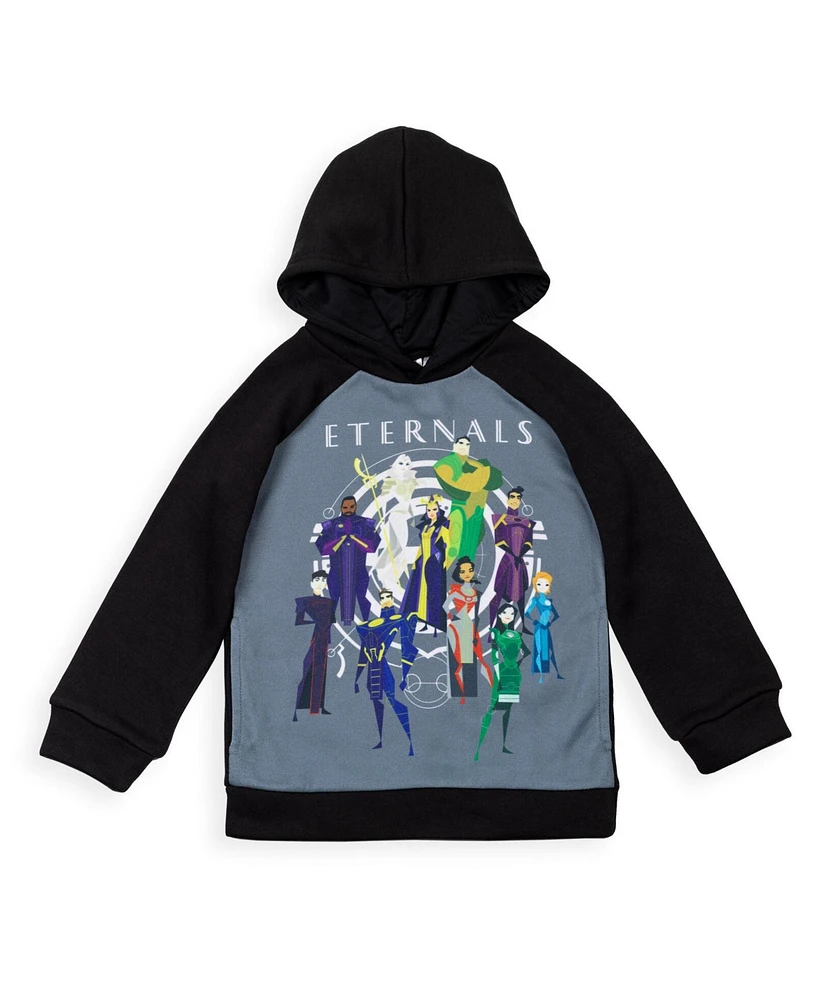 Eternals Little Boys Fleece Pullover Hoodie with Cape 3D nose