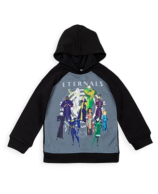 Eternals Little Boys Fleece Pullover Hoodie with Cape 3D nose